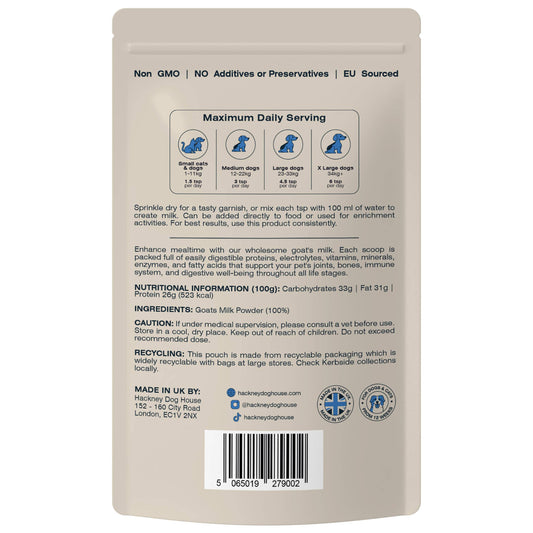 Hackney Dog House Goats Milk Powder